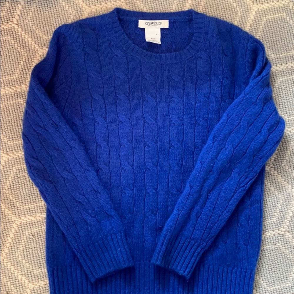 COPY - Kids sz 4-5 crewcuts cable cashmere sweater